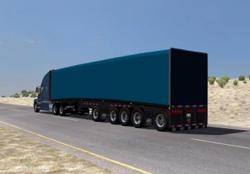 Mac Flatbed 48ft Curtainside version 1.0 for American Truck Simulator (v1.35.x)