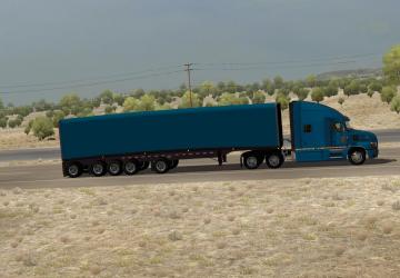 Mac Flatbed 48ft Curtainside version 1.0 for American Truck Simulator (v1.35.x)