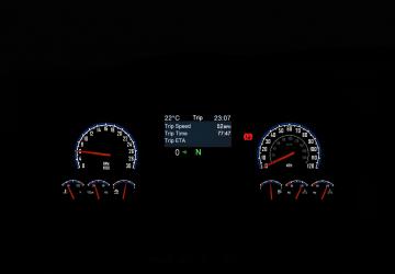 MACK Anthem Customised Dashboard version 1.4 for American Truck Simulator (v1.40.x, - 1.42.x)
