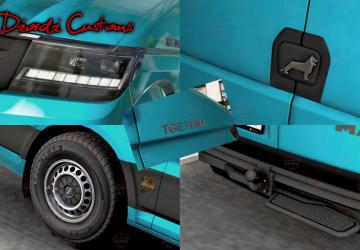 MAN TGE 3.140 version 1.1 for American Truck Simulator (v1.48.x, 1.49.x)