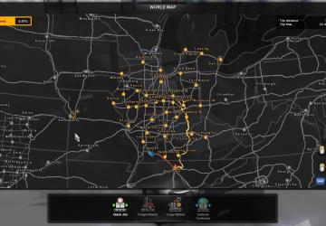 Map Midwest Expansion version 0.167b for American Truck Simulator (v1.43.x)