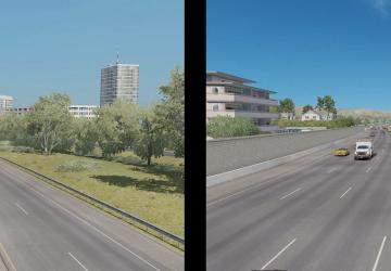 Map Minor Urban Overhaul version 13.0 for American Truck Simulator (v1.41.x)