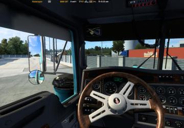 Modern Kenworth W900 flatglass version 1.0 for American Truck Simulator (v1.43.x)