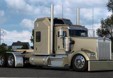 Modern Kenworth W900 flatglass version 1.0 for American Truck Simulator (v1.43.x)