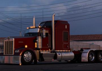 Modern Kenworth W900 flatglass version 1.0 for American Truck Simulator (v1.43.x)