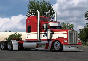 Modern Kenworth W900 flatglass version 1.0 for American Truck Simulator (v1.43.x)