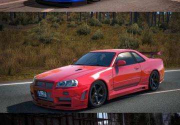 Nissan Skyline GTR R34 version 1.3 for American Truck Simulator (v1.47.x)