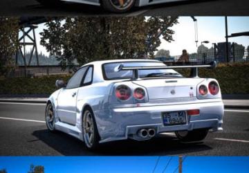 Nissan Skyline GTR R34 version 1.4 for American Truck Simulator (v1.48.x)