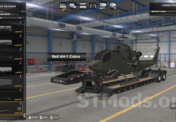 A pack of new cargoes for the low loader version 1.1 for American Truck Simulator (v1.46.x, 1.47.x)