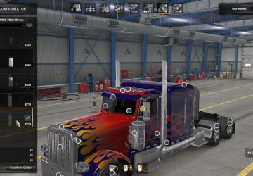 Peterbilt 389 New Mirrors version 1.0 for American Truck Simulator (v1.40.x, 1.41.x)