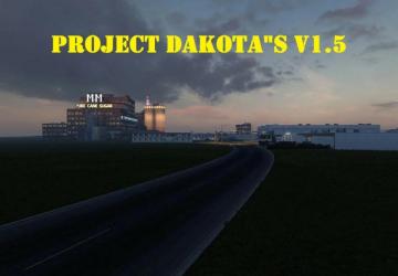 Map Project Dakota version 1.5 for American Truck Simulator (v1.45.x)
