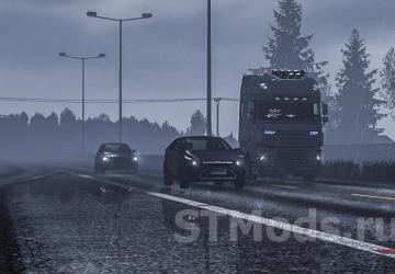 Realistic Rain & Thunder Sounds version 7.6 for American Truck Simulator (v1.54.x)