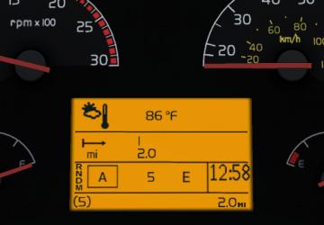 Realistic Volvo VNL Dashboard Computer version 1.4 for American Truck Simulator (v1.45.x)
