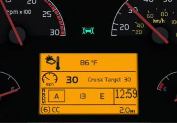Realistic Volvo VNL Dashboard Computer version 1.2 for American Truck Simulator (v1.41.x, - 1.43.x)