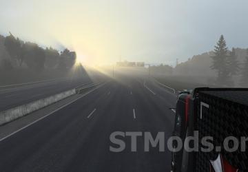 Realistic Brutal Weather version 5.2 for American Truck Simulator (v1.45.x)