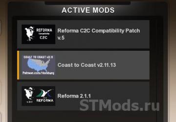Map Reforma map version 2.9.0 for American Truck Simulator (v1.54.x)