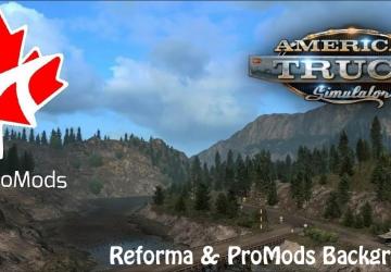Map Reforma & ProMods Background Fix version 1.4 for American Truck Simulator (v1.43.x)
