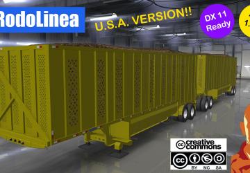 Rodolinea Sugar Crane Trailers version 1.0 for American Truck Simulator (v1.35.x, 1.36.x)
