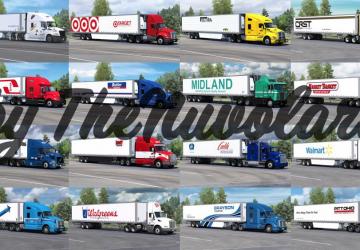 SCS 53ft trailer skinpack version 1.2.5 for American Truck Simulator (v1.35.x, - 1.40.x)