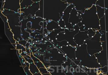 Map Sierra Nevada version 2.5.4 for American Truck Simulator (v1.47.x)
