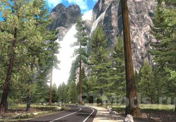 Map Sierra Nevada version 2.5.8 for American Truck Simulator (v1.48.x)