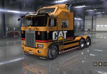 CAT Skin for Kenworth K100e version 1.0 for American Truck Simulator (v1.35.x)