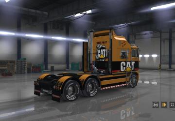 CAT Skin for Kenworth K100e version 1.0 for American Truck Simulator (v1.35.x)