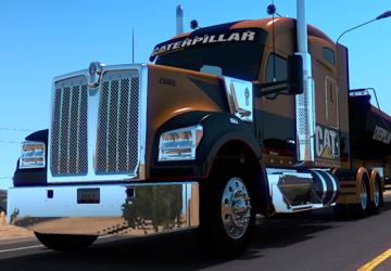 Caterpillar Skin for Kenworth W990 version 1.0 for American Truck Simulator (v1.35.x)