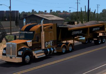 Caterpillar Skin for Kenworth W990 version 1.0 for American Truck Simulator (v1.35.x)