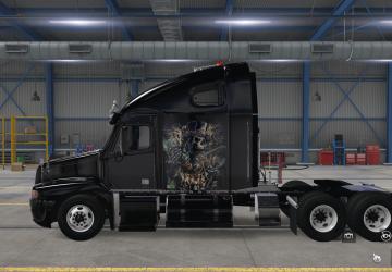 Skull and Fire Skin for Freightliner Century & Columbia C120 v1.0 for American Truck Simulator (v1.38.x, - 1.40.x)