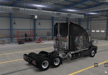 Skull and Fire Skin for Freightliner Century & Columbia C120 v1.0 for American Truck Simulator (v1.38.x, - 1.40.x)