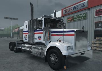 Chevron Skin for Western Star 4900FA version 1.0 for American Truck Simulator (v1.35.x, 1.36.x)