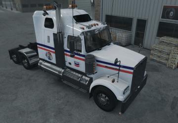 Chevron Skin for Western Star 4900FA version 1.0 for American Truck Simulator (v1.35.x, 1.36.x)