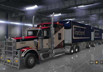 Transport Skin Pack for Kenworth W900 and Own Trailer v1.0 for American Truck Simulator (v1.32.x, - 1.35.x)