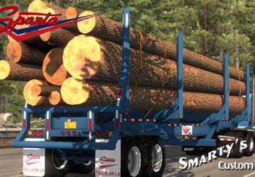 Sparta 4 Bolster Log Trailer version 1.1 for American Truck Simulator (v1.45.x)