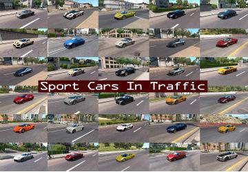 Sport Cars Traffic Pack version 10.0 for American Truck Simulator (v1.43.x)