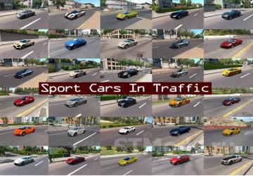 Sport Cars Traffic Pack version 12.6.1 for American Truck Simulator (v1.48.x)