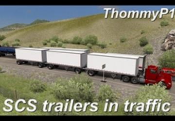 Standard Trailers in Traffic version 1.0 for American Truck Simulator (v1.41.x)