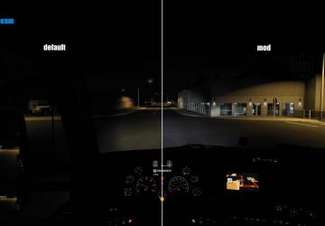 LED headlights for Kenworth W990 version 1.0 for American Truck Simulator (v1.45.x)