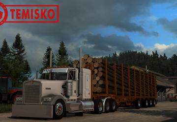 Temisko Quad Axle Log Trailer version 1.0 for American Truck Simulator (v1.39.x, 1.40.x)