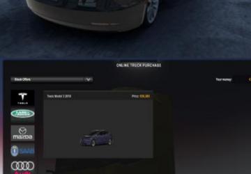 Tesla Model 3 2018 version 1.0.2 for American Truck Simulator (v1.48.x)
