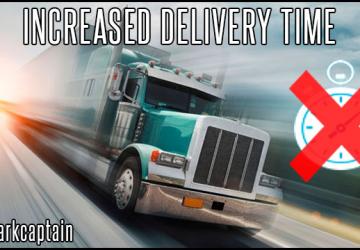 Extended delivery time version 2.2 for American Truck Simulator (v1.43.x)