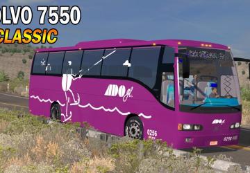 Volvo 7550 version 1.0 for American Truck Simulator (v1.40.x)
