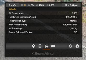 Beam Advisor version 1.3.0 for BeamNG.drive