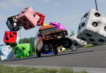 Inflatable dice version 1.0 for BeamNG.drive (v0.26.x)