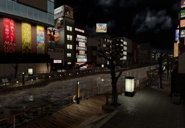 Sotenbori, Osaka (Yakuza Like A Dragon) Map v1.0 for BeamNG.drive (v0.35.x)