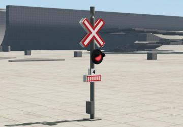 Rail Crossing Lights Props version 2.0 for BeamNG.drive