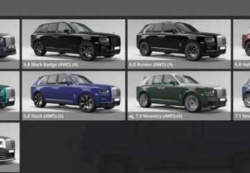 Rolls-Royce Cullinan version 1.0 for BeamNG.drive (v0.27)