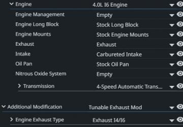 Tunable Exhausts version 6.3 for BeamNG.drive