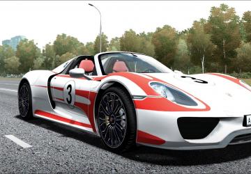 2014 Porsche 918 Spyder version 03.03.21 for City Car Driving (v1.5.8 - 1.5.9.2)